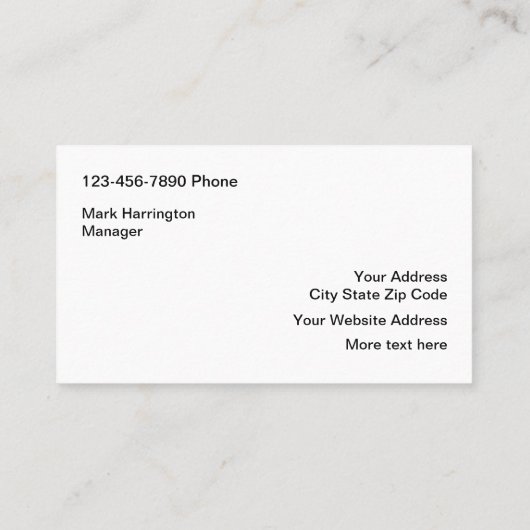 Golf Cart Sales and Service Visitekaartje (Achterkant)