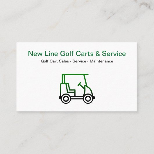 Golf Cart Sales and Service Visitekaartje (Voorkant)