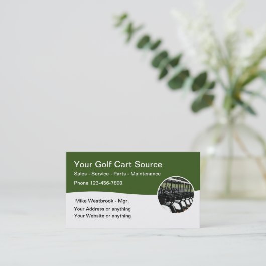Golf Cart Sales and Service Visitekaartjes (Staand voorkant)