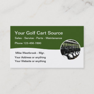 Golf Cart Sales and Service Visitekaartjes