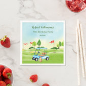 Golf Cart Scenic Custom 70th Birthday Servet (Insitu)