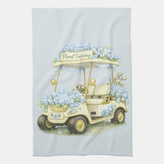 Golf Cart Tea Towel Gift for Women Theedoek (Verticaal)