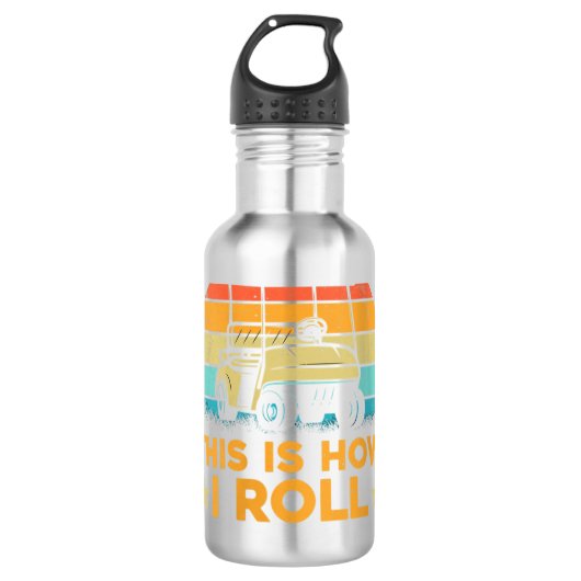 Golf Cart Tee Funny Golfers This Is How I Roll Waterfles (Voorkant)