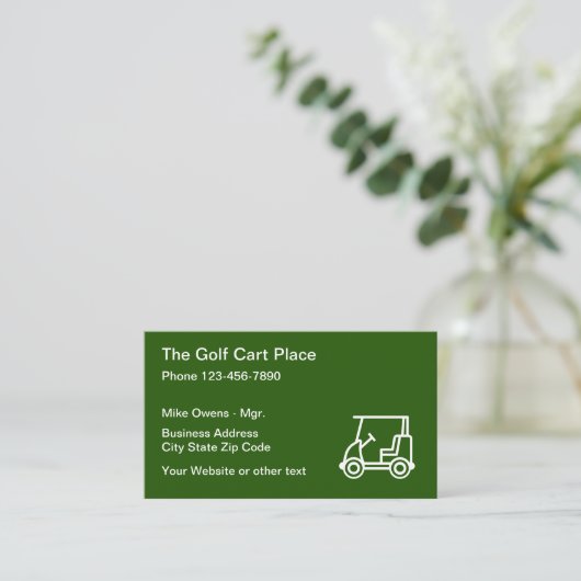 Golf Cart Theme Visitekaartje (Staand voorkant)