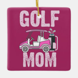 Golf Cart voor Golf mama Golfer Keramisch Ornament