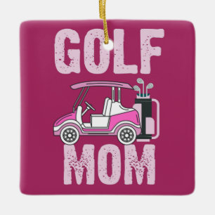 Golf Cart voor Golf mama Golfer Keramisch Ornament
