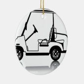 Golf Cart white Keramisch Ornament (Rechts)