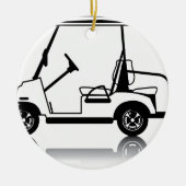 Golf Cart white Keramisch Ornament (Voorkant)