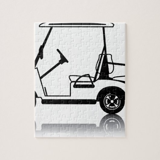Golf Cart white Legpuzzel (Verticaal)