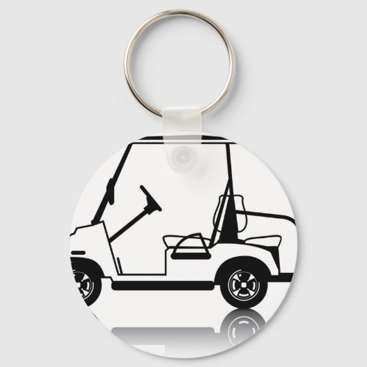 Golf Cart white Sleutelhanger (Voorkant)