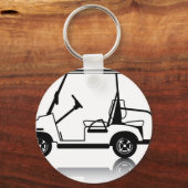 Golf Cart white Sleutelhanger (Voorkant)