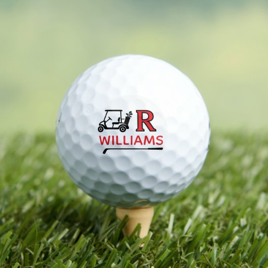 Golf Cart with Custom R Initial Mark Golfballen (Insitu Shirt)