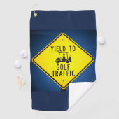 Golf Cart Yield Sign Golfhanddoek (Insitu)