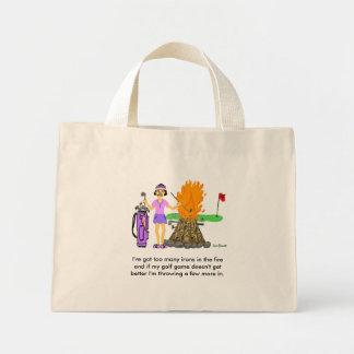 Golf Cartoon Canvas tas