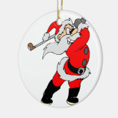Golf Cartoon kerstkerstkerstkerstkerstkerstman Keramisch Ornament (Links)