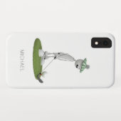 Golf Cartoon T-shirt van Persoonlijke naam | Golf Case-Mate iPhone Case (Achterkant (horizontaal))