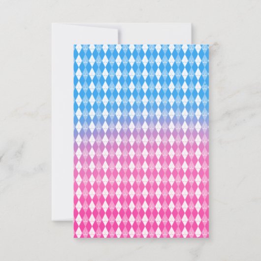 Golf Carts on Course Gender onthulling Baby shower Bedankkaart (Achterkant)