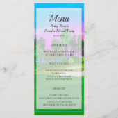 Golf Carts on Course Gender onthulling Baby shower Menu (Voorkant)