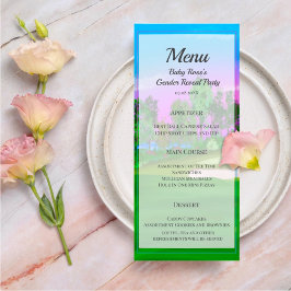Golf Carts on Course Gender onthulling Baby shower Menu