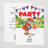 Golf CAT golfer Feest 4 juli Onafhankelijkheidsdag Kaart (Voorkant / Achterkant)