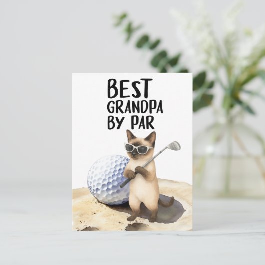 Golf Cat is de beste golfbaan van Par Briefkaart (Staand voorkant)