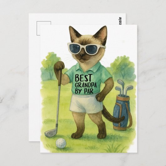 Golf Cat is de beste golfbaan van Par Briefkaart (Voorkant / Achterkant)