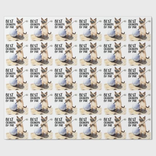 Golf Cat is de beste golfbaan van Par Cadeaupapier (Vlak)