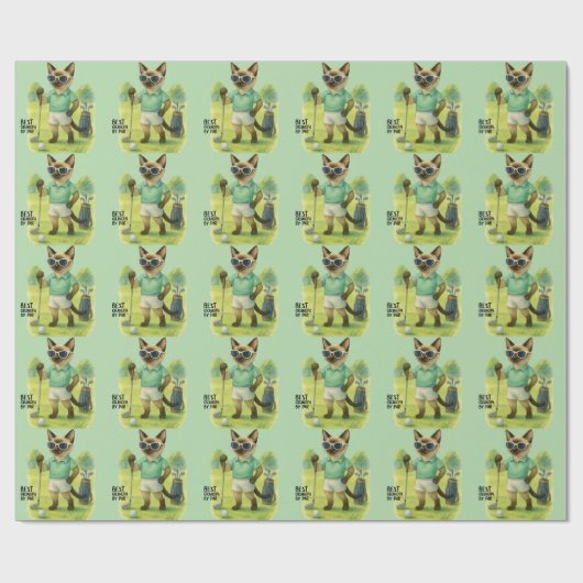 Golf Cat is de beste golfbaan van Par Cadeaupapier (Vlak)