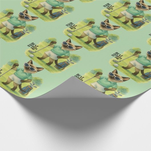 Golf Cat is de beste golfbaan van Par Cadeaupapier (Hoek)