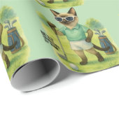 Golf Cat is de beste golfbaan van Par Cadeaupapier (Rol Hoek)