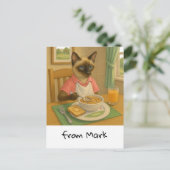 Golf Cat Lover ontbijt Briefkaart (Staand voorkant)