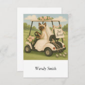 Golf Cat Woman golfer Net getrouwd drive golfkar (Voorkant / Achterkant)