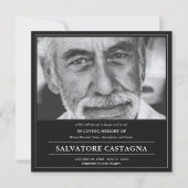 Golf Celebration of Life Black Photo Memorial Kaart (Voorkant)