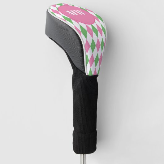 Golf Chic Argyle Monogram Club Head Cover (Schuin)