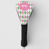 Golf Chic Argyle Monogram Club Head Cover (Voorkant)