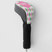 Golf Chic Argyle Monogram Clubhoofdhoes Golfheadcover (Schuin)