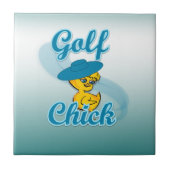 Golf Chick #3 Tegeltje (Voorkant)