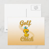 Golf Chick Briefkaart (Voorkant / Achterkant)