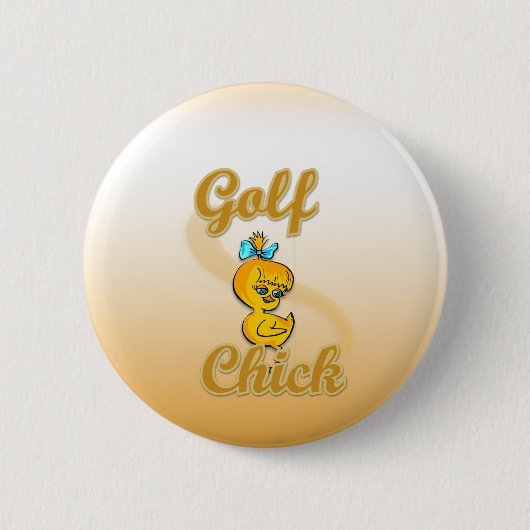 Golf Chick Ronde Button 5,7 Cm (Voorkant)