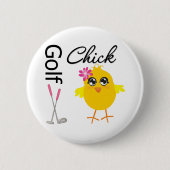 Golf Chick Ronde Button 5,7 Cm (Voorkant)