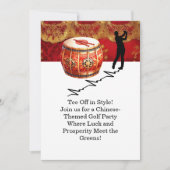 Golf Chinese thema Golf Party Uitnodigingen (Voorkant)