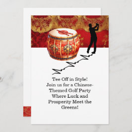 Golf Chinese thema Golf Party Uitnodigingen