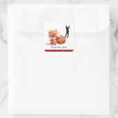 Golf Chinese thema Golf Party Uitnodigingen Vierkante Sticker (Tas)