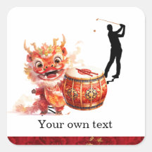 Golf Chinese thema Golf Party Uitnodigingen