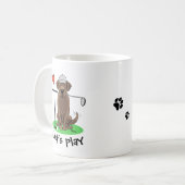 Golf Chocolate Labrador Retriever Dog - Cute Koffiemok (Voorkant links)