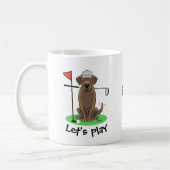 Golf Chocolate Labrador Retriever Dog - Cute Koffiemok (Links)