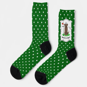 Golf Chocolate Labrador Retriever Dog - Cute Sokken
