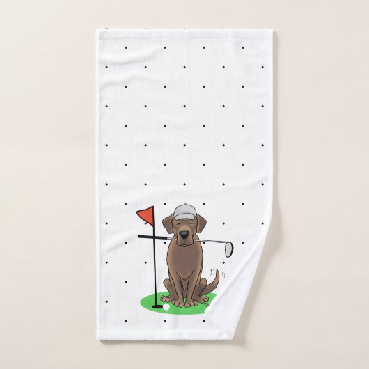 Golf Chocolate Labrador Retriever Dog - Funny Bad Handdoek (Handdoek)