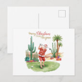 Golf Christmas Arizona  with Santa Claus Feestdagenkaart (Voorkant / Achterkant)