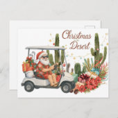 Golf Christmas Arizona  with Santa Claus Feestdagenkaart (Voorkant / Achterkant)